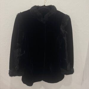 Vintage Sealane HILLMOOR New York Dark rich Faux Fur Coat Women Old Money Formal